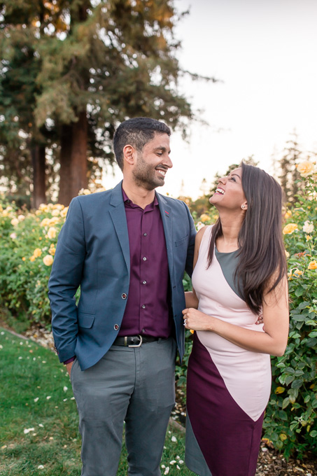 happy newly engaged couple