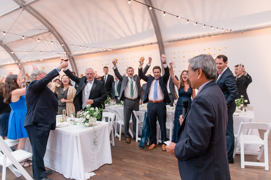 brides uncle giving a great toast