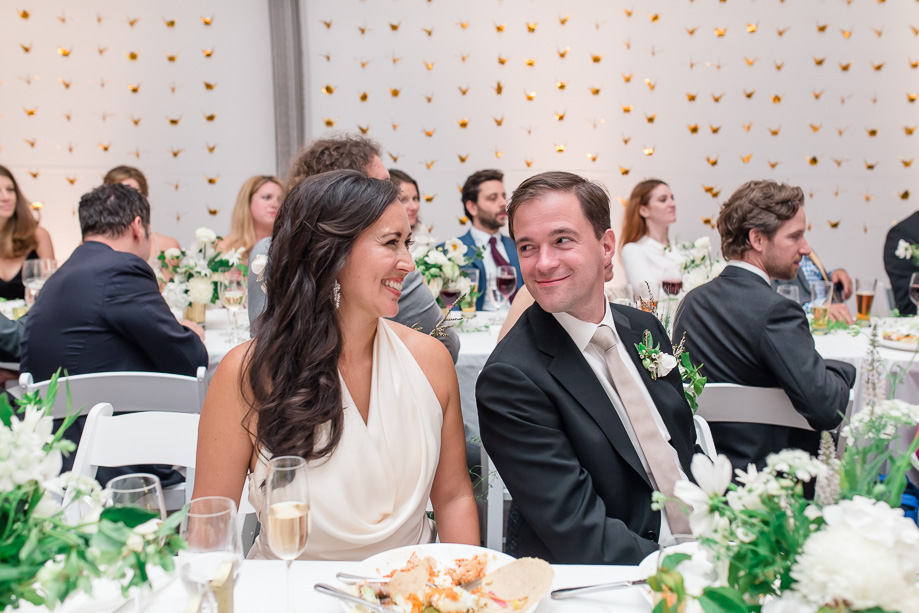 a candid moment during the best man speech