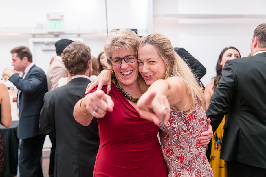 wedding guests enjoying the music and party