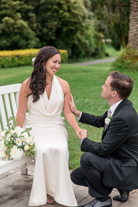 a candid moment right after the ceremony