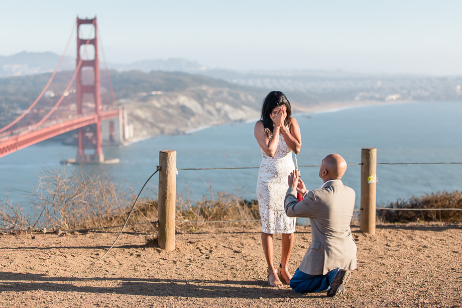battery spencer surprise proposal overlooking golden gate bridge