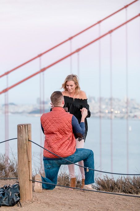 san francisco sunset wedding proposal