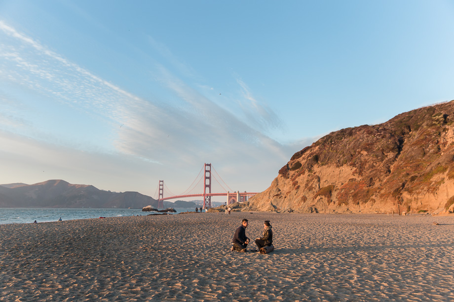 sunny day at baker beach