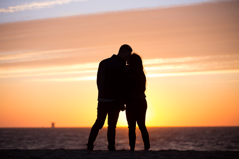 a beautiful fall sunset in San Francisco
