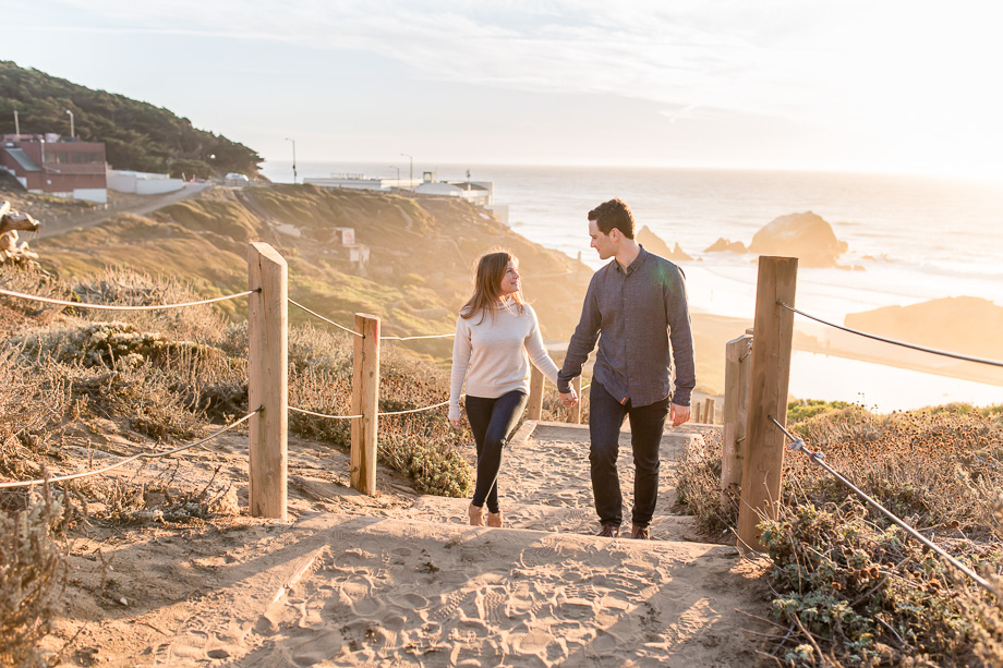San Francisco Pacific Ocean Engagement Photo