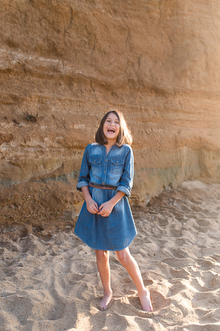 beautiful sunset family portrait at Montara beach