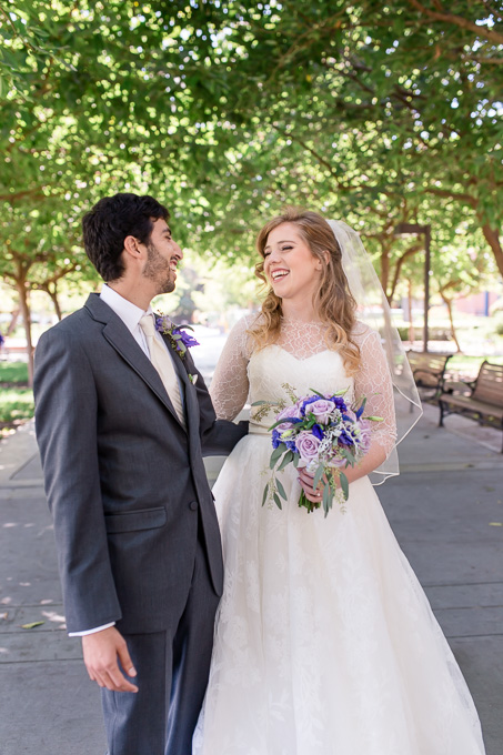 happy couple before the ceremony