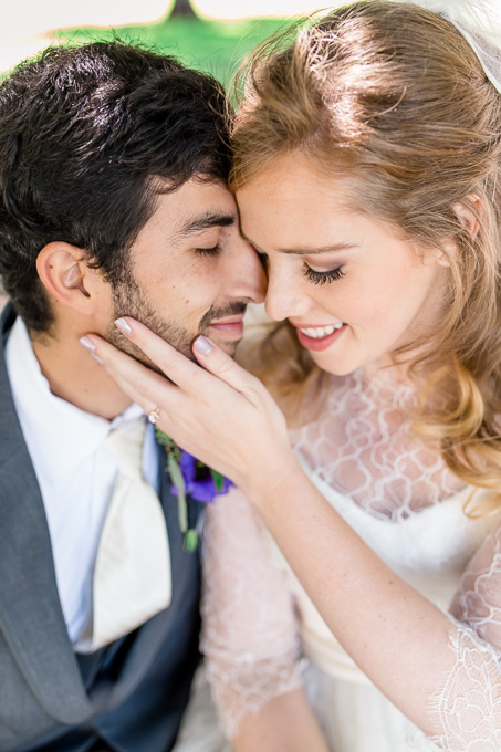 wedding couple portrait at San Jose State University