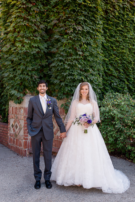 formal wedding portrait for the couple