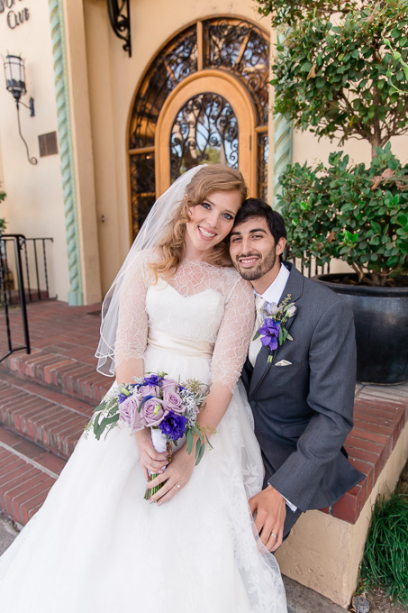 couple portrait at their San Jose reception venue