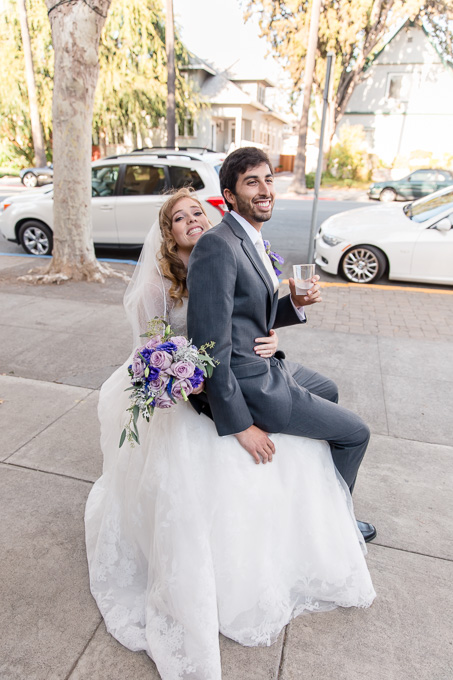 a cute wedding moment of our goofy lovely couple