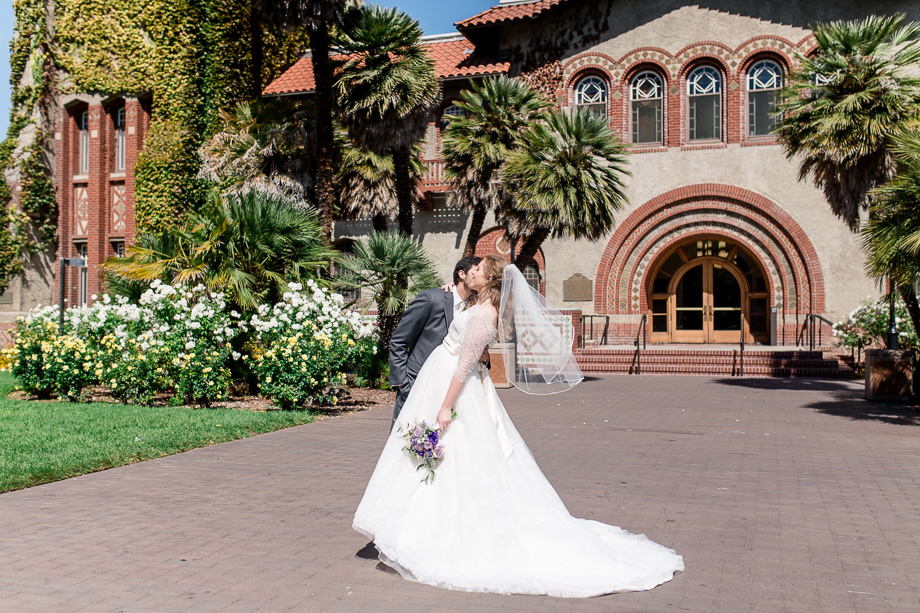 couple portrait on San Jose State campus