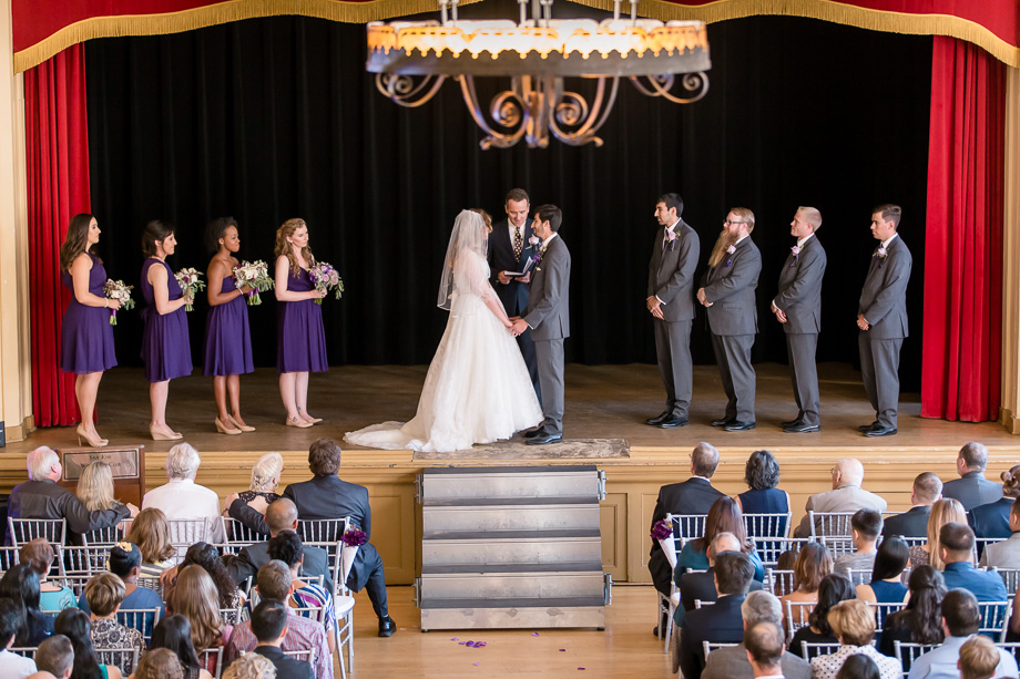 wedding ceremony up on a stage