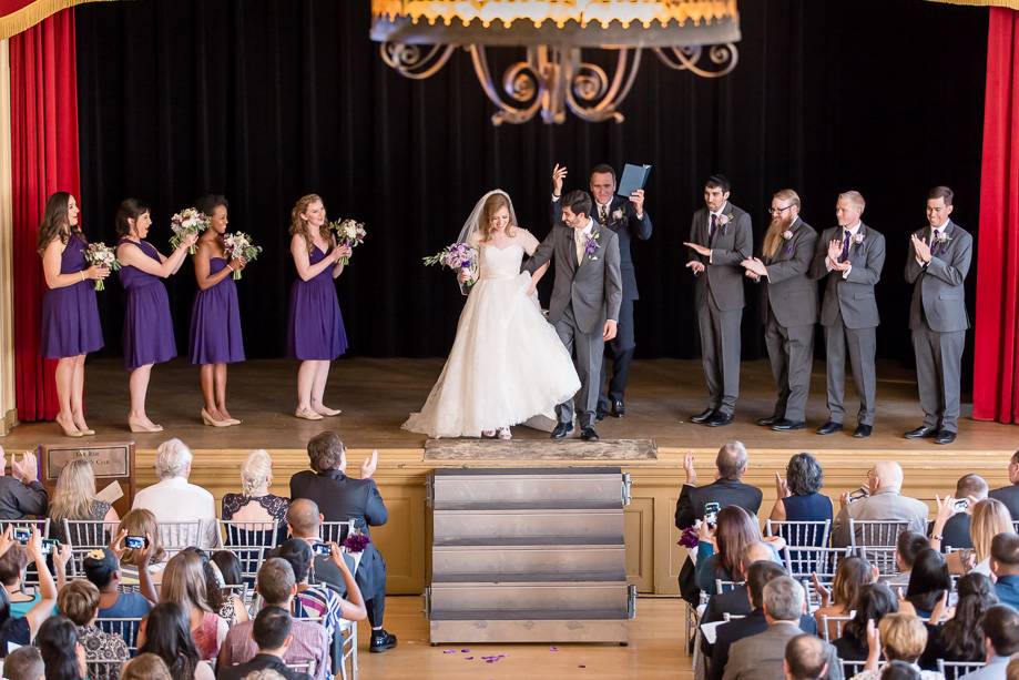 walking down the aisle as husband and wife