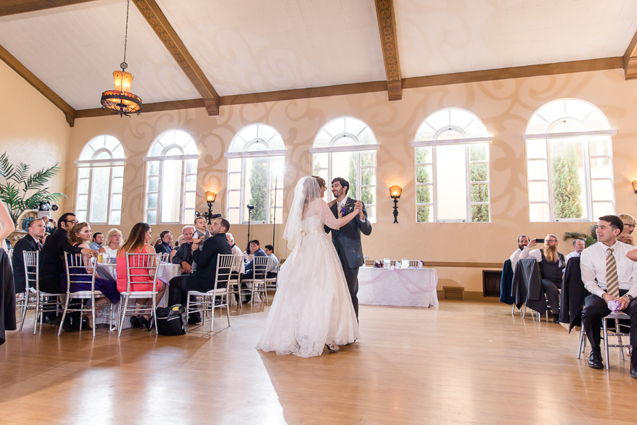 bride and groom first dance