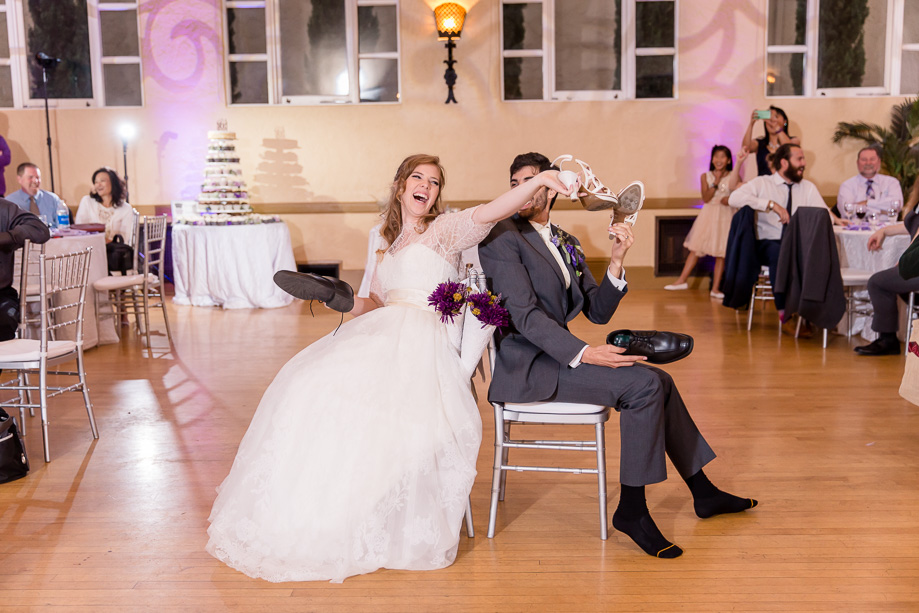 fun reception game idea - the wedding shoe game