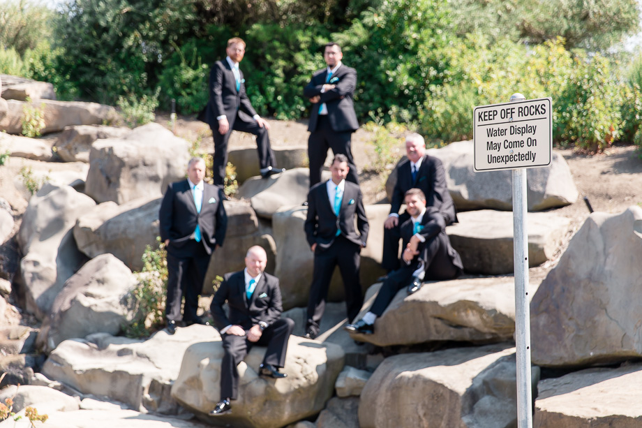 boys will be boys - funny wedding party photo