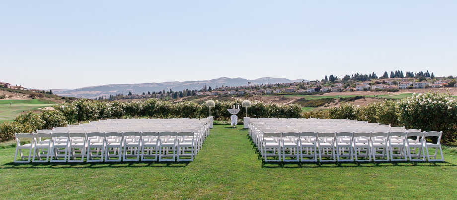 ceremony site at the Bridges Golf Club