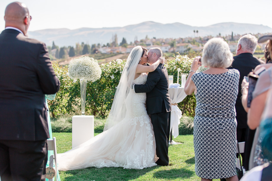 first kiss as husband and wife