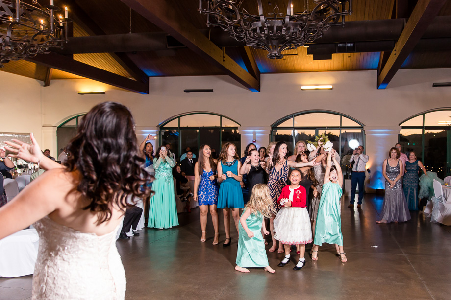 fighting for the bouquet