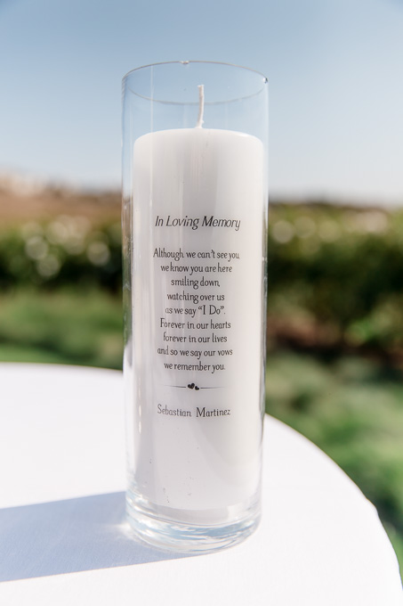 tribute wedding candle for brides dad