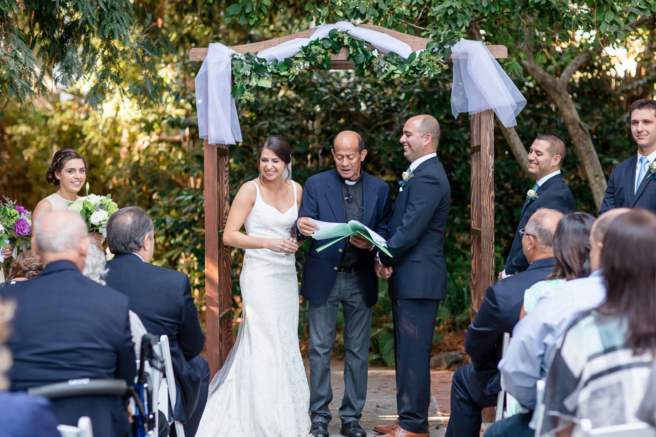 Mill Valley Outdoor Art Club wedding ceremony at the garden