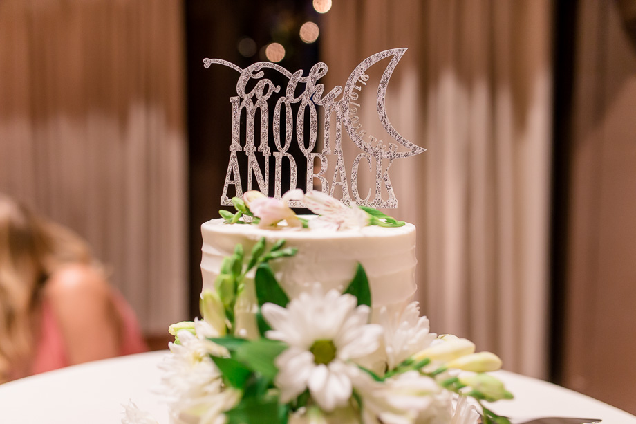 wedding cake topper - to the moon and back