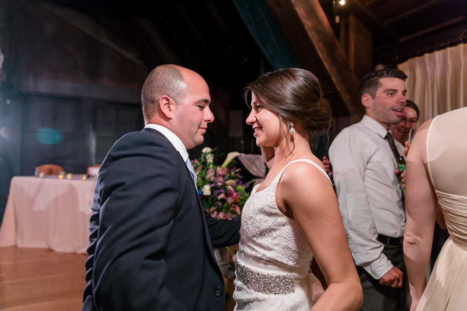 bride and groom dancing at their reception