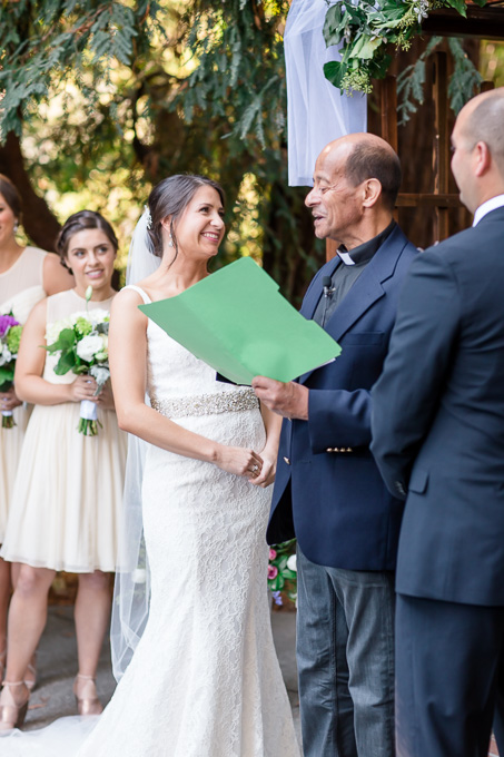 gorgeous bride at the ceremony