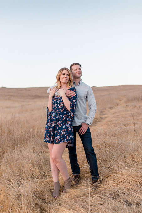 tall grass engagement photo