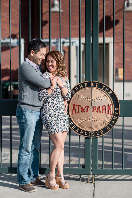 AT&T park engagement photo