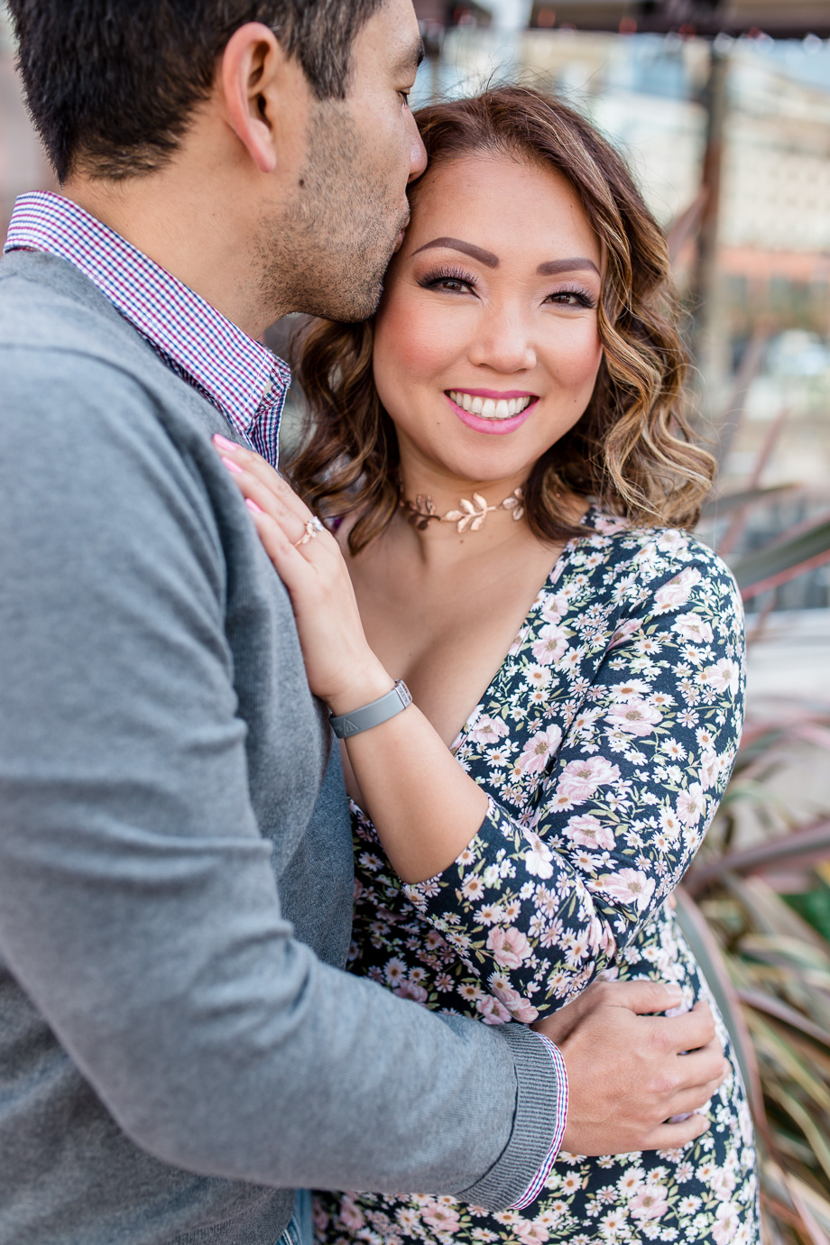 San Francisco downtown engagement photo