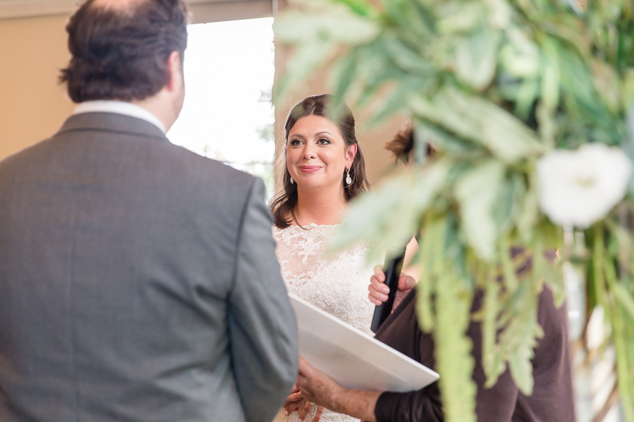bride at the wedding ceremony