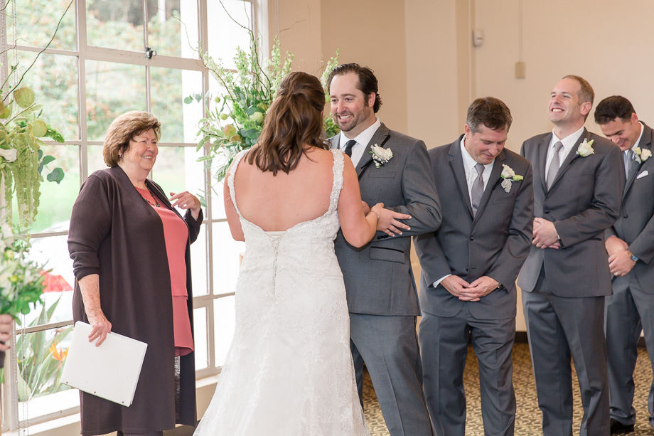 bride made a funny speech at the wedding ceremony