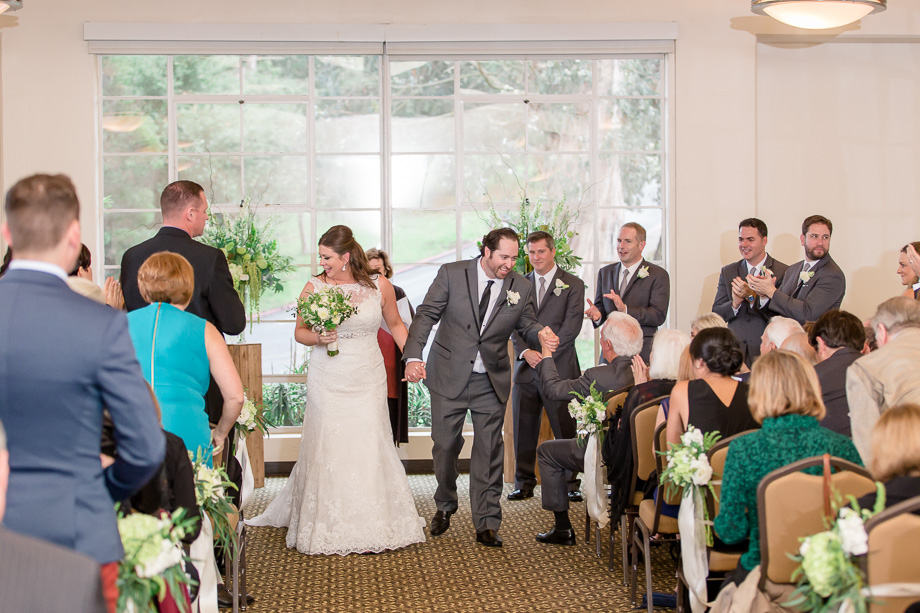 a happy wedding recessional