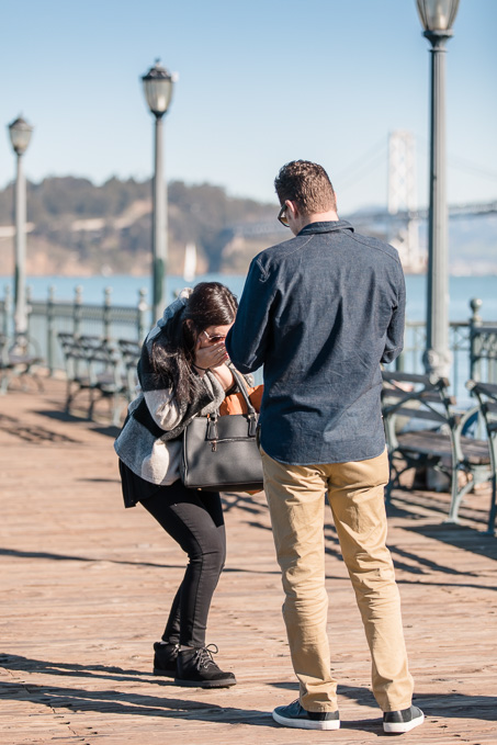 her reaction was pricessless when she saw the ring box