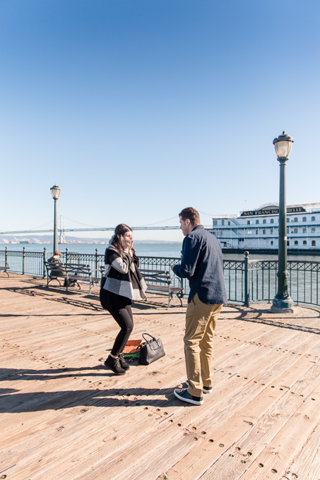 super excited when she realized he was going to propose