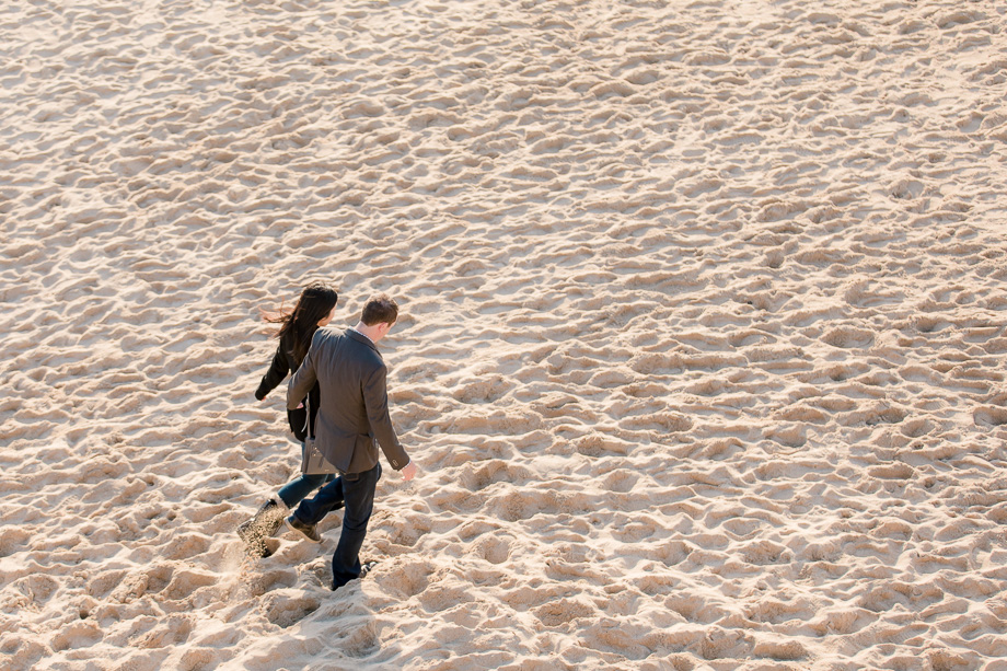 golden beach for a sweet surprise engagement