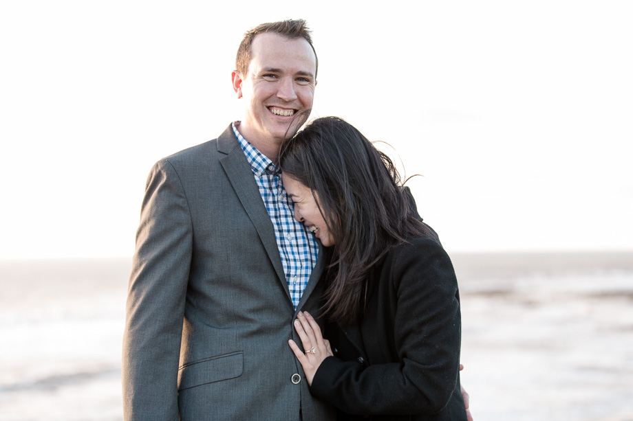 a super sweet post proposal moment