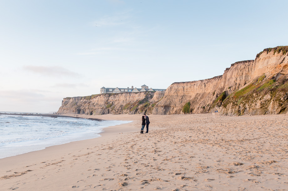Ritz Carlton beach engagement photo