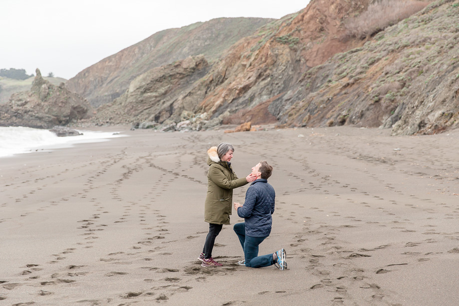 a touching moment shortly after the proposal