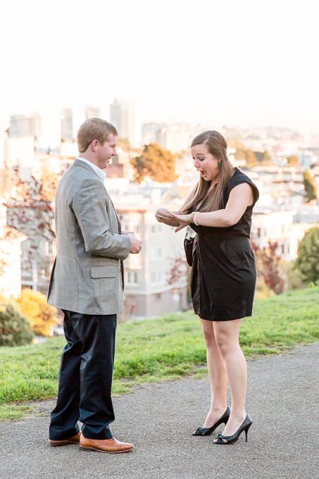 she absolutely loves her engagement ring