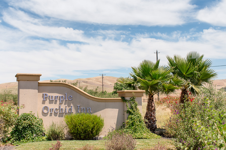 purple orchid Inn front gate