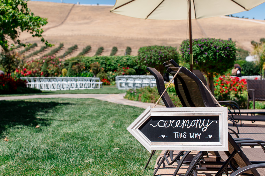 wedding ceremony calligraphy chalkboard sign