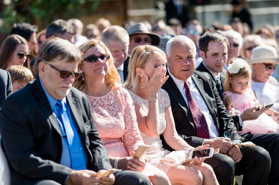 brides mother shed a tear during ceremony