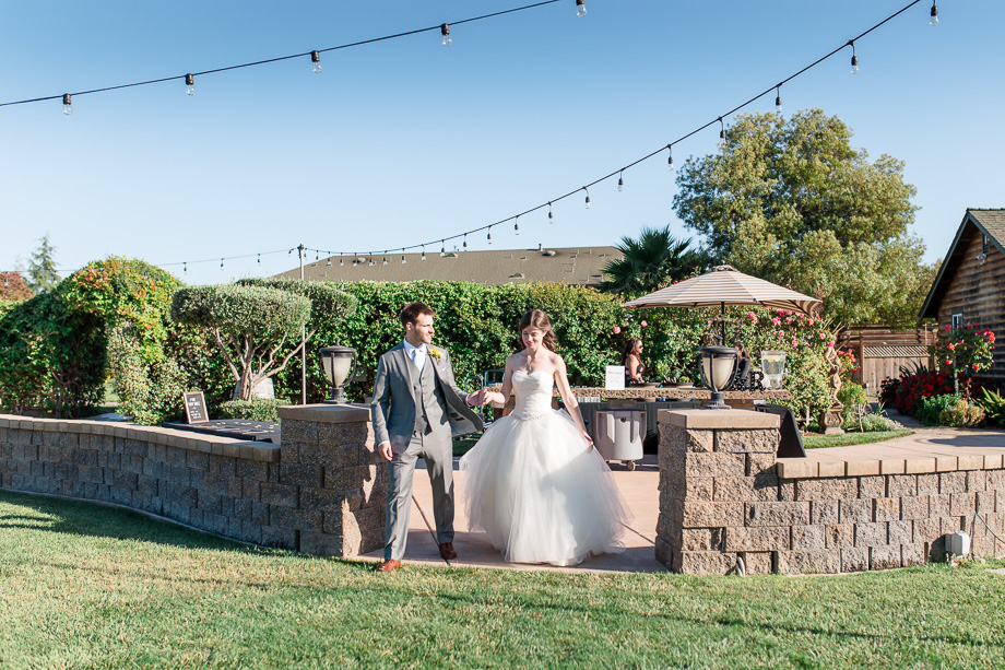 bride and groon grand entrance at purple orchid inn