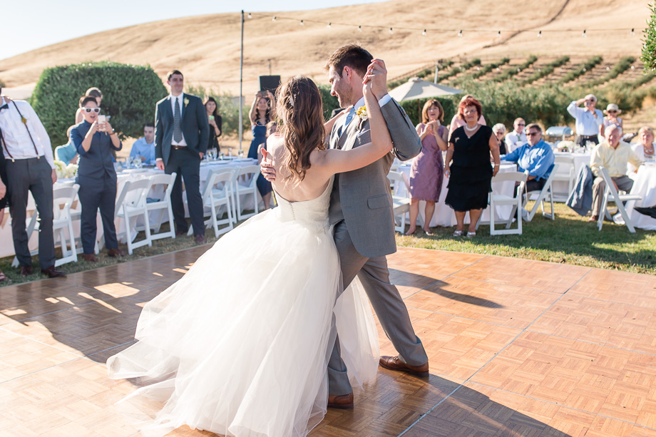 romantic outdoor first dance