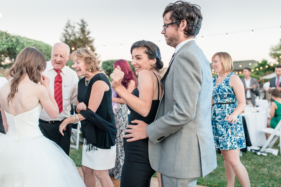 wedding guests dancing