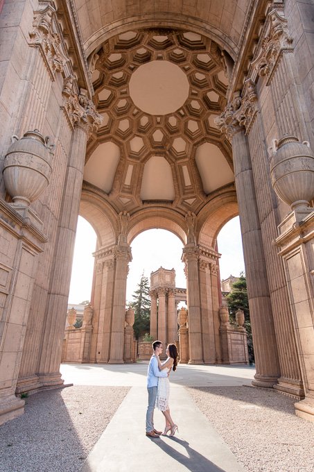 dancing under the rotunda dome at palace of fine arts